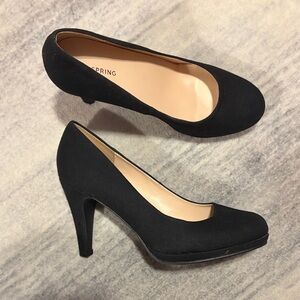Call It Spring Black Suede High Heel Pumps